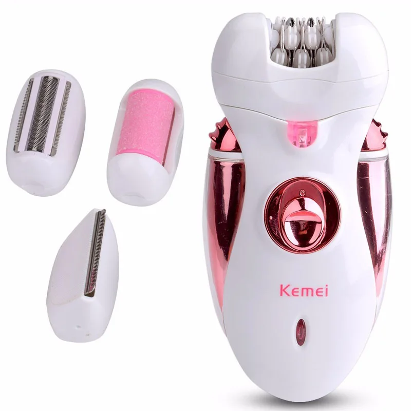 4 in1 Electric Epilator Hair Removal Depilator Rechargeable Women Lady