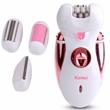 

4 in1 Electric Epilator Hair Removal Depilator Rechargeable Women Lady's Shaver Female Shaver Foot Skin Care Tool massage