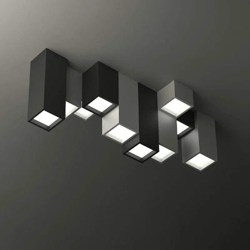 

Modern brief acrylic creative combination of geometric LED ceiling light fixture home deco custom square ceiling lamp