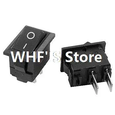 

10 x Black 15x10mm 2 Pin SPST On/Off Snap In Mini Boat Rocker Switch 3A 250V AC