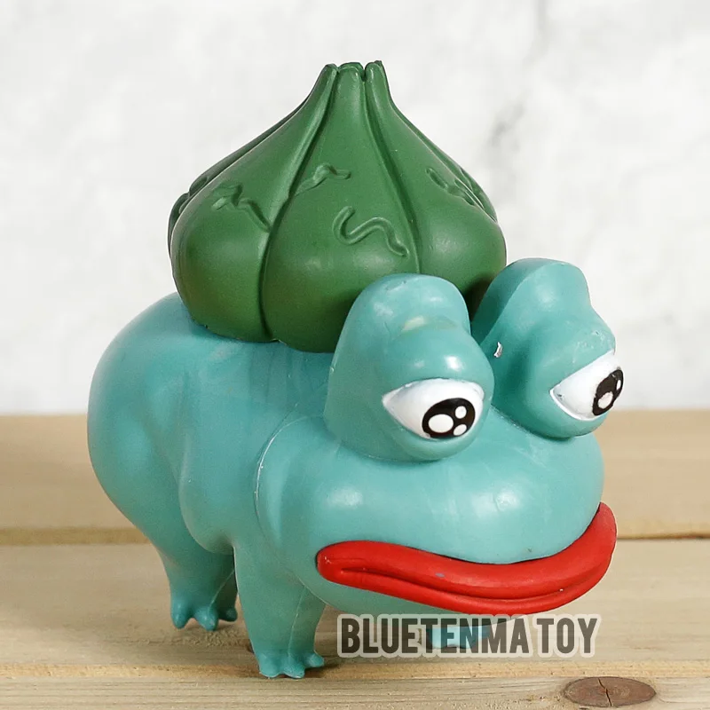 

Anime Cartoon Monster Sad Bulbasaur PVC Collectible Model Toy Car Decoration