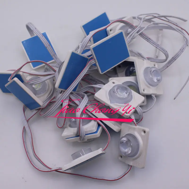 

200PCS/lot 2.4W injection COB LED Module light,DC 12V advertising light Red Green blue yellow white 3 years warranty