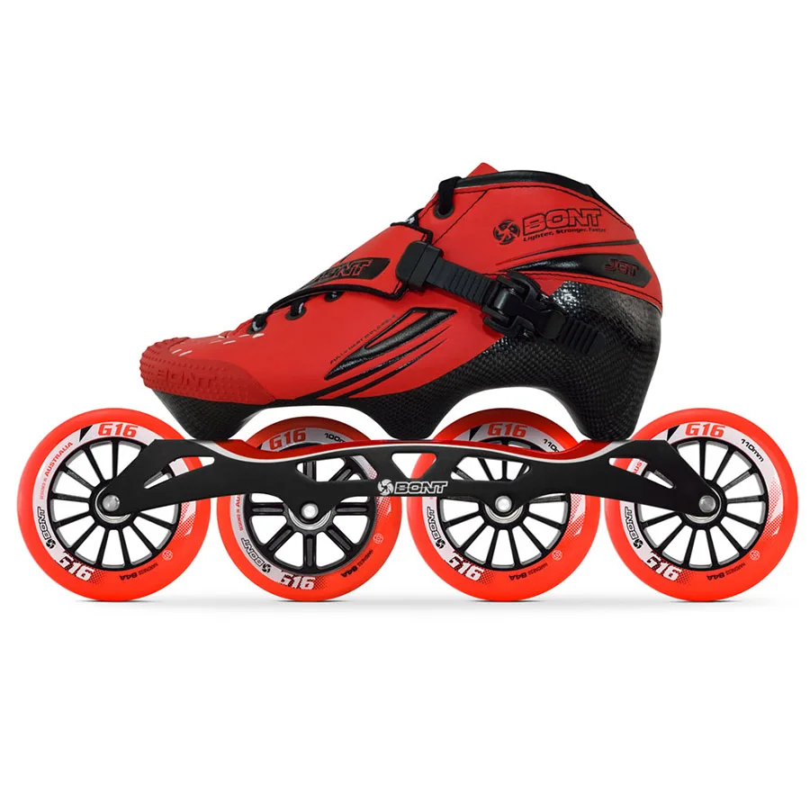 100 Original Bont Jet 3PT Speed Inline Skates Heatmoldable Carbon