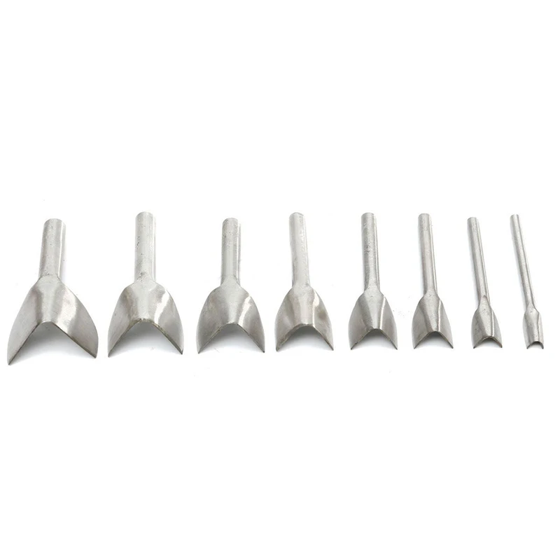 7Pcs New Leather Craft Tools Half Round V Shaped Cutter Punch Leather Handmade Craft Tools Punching Hand Tools
