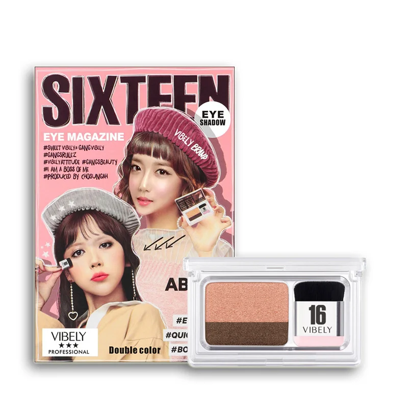 

Crystal Diamond Double Color Luminous Brighten Lazy Eyeshadow Makeup Palette Waterproof Matte Pigment Shimmer eye Color Cosmetic