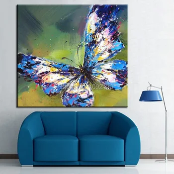 

Hot Hand Painted Animal Picture On Canvas Abstract Butterfly Oil Painting For Living Room Wall Decor Abstract Painting Craft