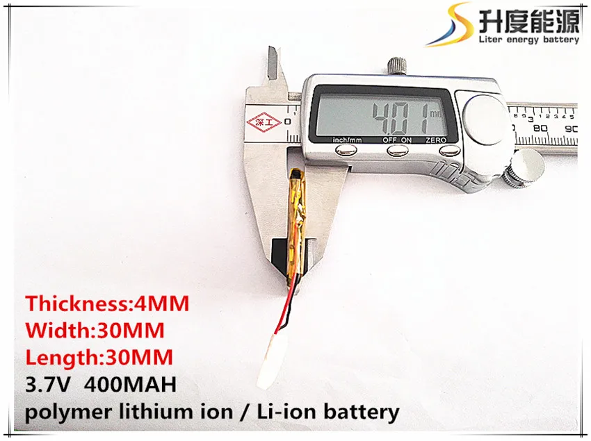 3.7V 400mAh 403030 Lithium Polymer Li-Po li ion Rechargeable Battery cells For Mp3 MP4 MP5 GPS PSP mobile bluetooth