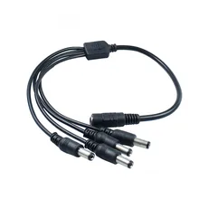 DC 12V 1 Female 2 3 4 8 Male Way Y Splitter Cable 5.5*2.1mm Female Male Extend Power Cord For CCTV Camera Home Appliance LED