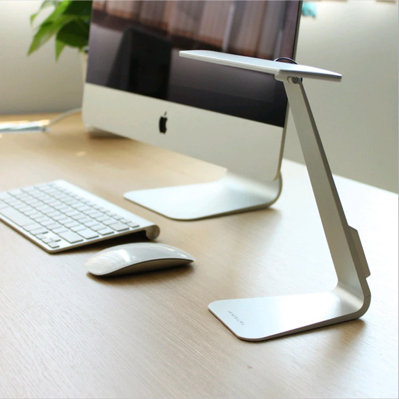 Us 25 81 11 Off Gold Silver Adjustable Led Table Lamp With Touch Switch Rechargeable Desk Light With Metal Body For Study Reading Night Lighting In