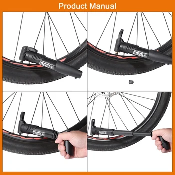 

Mini Portable Compact Bicycle Air Pump Durable Plastic Bike Air Inflator With Frame Mounting Kit Bicycle Durable