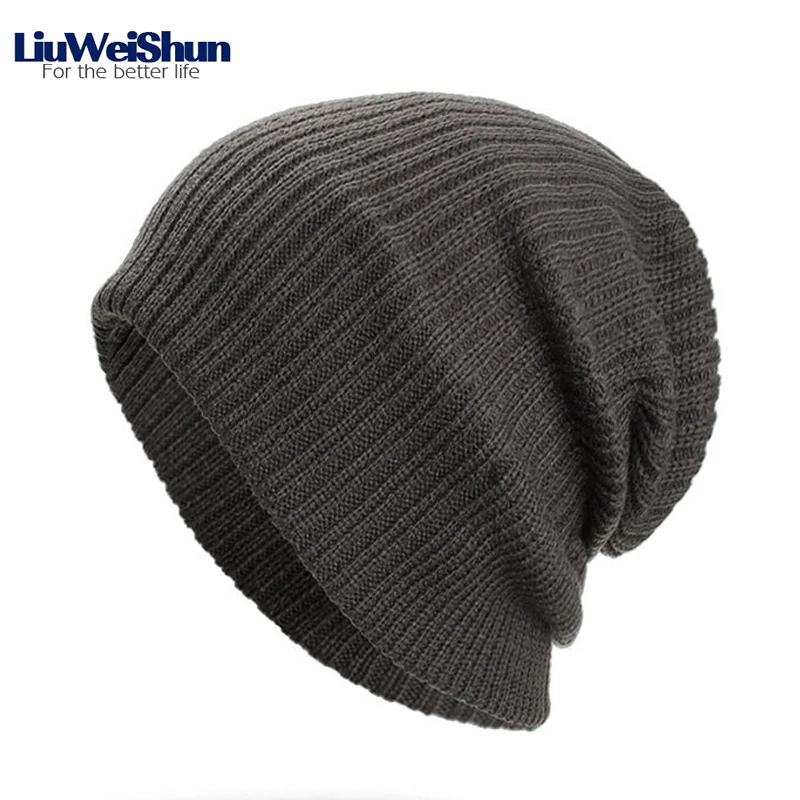 

2018 Winter Casual Striped Beanies Hat For Men Women Unisex Autumn Knit Hats Male Warm Hats Soft Velvet Inner Thicken Skullies