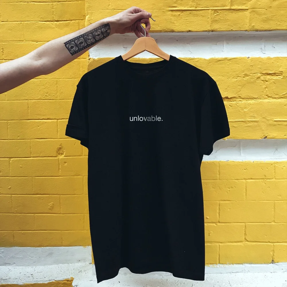 

Skuggnas Unlovable unlovable shirt unlovable vetements lover hype street style casual tops grunge 90s fashion t shirt tumblr tee