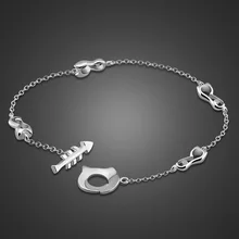 Высококачественный Элегантный женский браслет из стерлингового серебра. Милый твердый 925 Серебряный кулон-браслет с кошкой для девочек. Серебряные Ювелирные изделия Подарки