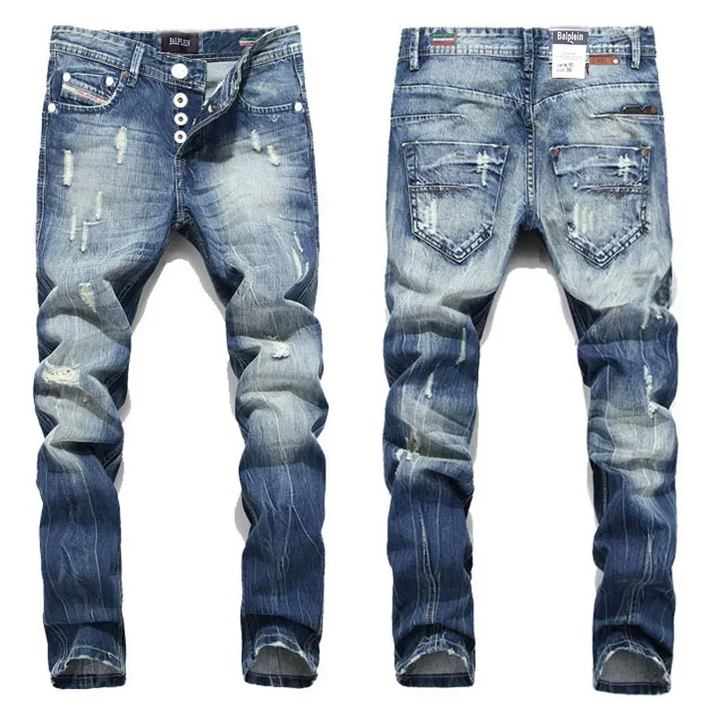 2016 New Hot Sale Fashion Men Jeans Dsel Brand Straight Fit Ripped Jeans Italian Designer Distressed Denim Jeans Homme!A982