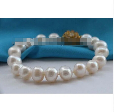 

8" Genuine Natural 11mm White Round Pearl Bracelet #f2177!Noble style Natural Fine jewe Fast (D) SHIPPING