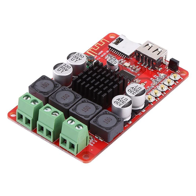 TPA3116 Stereo Speaker Amplifiers 2X50W bluetooth Audio Receiver Amplifier TF Card Decoder With Remote Control