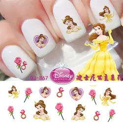 Disney Детская Наклейка Принцесса наклейки для ногтей Nail Art 3D-Наклейки для ногтей голубое платье игрушки