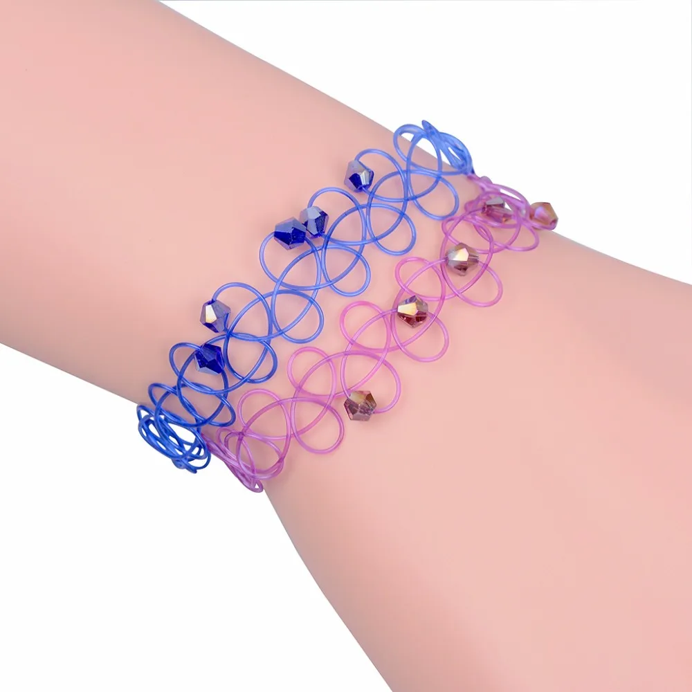 Bracelet Jewelry Boho Bracelets For Women Crystal Beads Stretch Tattoo Fish Line Charm Bracelet Female Jewelry Armband