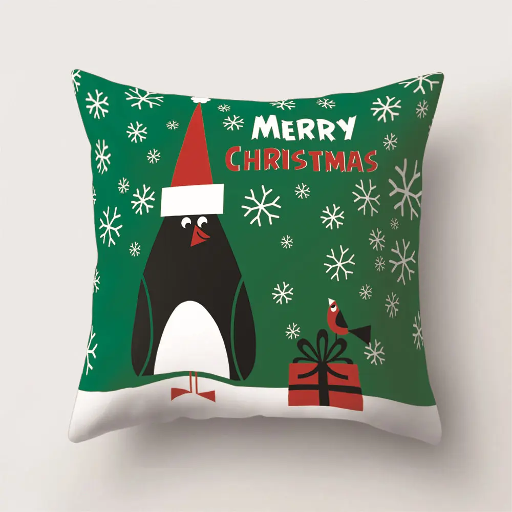 RIANCY Christmas is Coming Home Decoration Gift Cushion Cover Decorative Pillows for Sofa Living Room Cushion Pillowcase 40511-2 - Цвет: BZ11