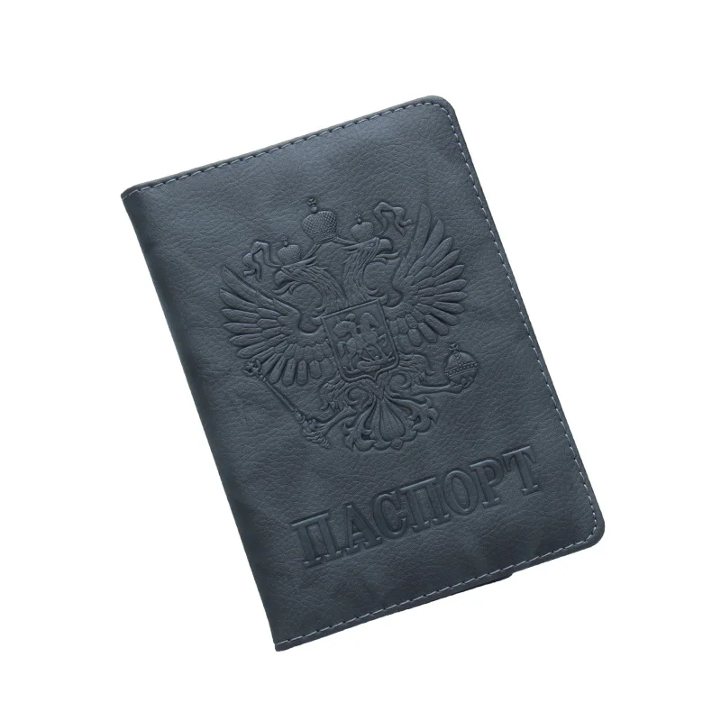 Etaofun русский модельер Обложка для паспорта для женщин кожаная обложка для паспорта для проездных документов Мужская паспорт визитница - Цвет: black