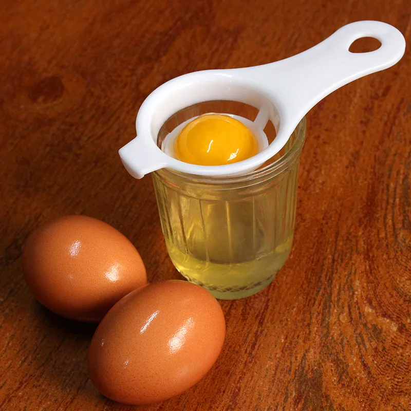 EHEH белое фиксированное колесико из полипропилена диаметром пластиковые яйца желток Белый сепаратор кухонные приспособления для яиц экологичный мини-разделители для яиц 13*6,5 см 7 г хорошего качества EH048