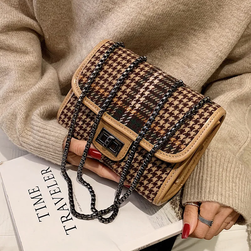 

Brand Wool Crossbody Bags For Women 2018 Winter Luxury Handbags Designer Small Women Messenger Bags Bolsa Feminina