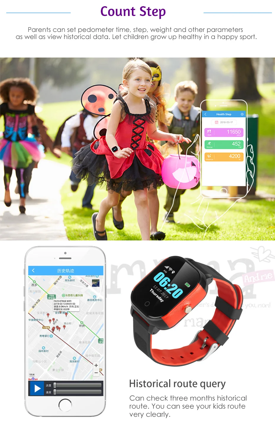Smart Watches Android GPS Positioning Fitness Tracker Android Life Waterproof Anti-Lost Locator Children Smartwatch For Xiaomi (9)