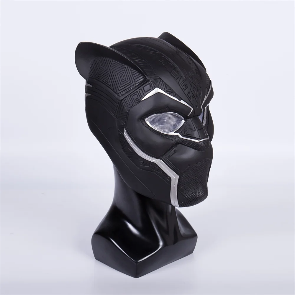 2018 New Black Panther Helmet Cosplay T'Challa Mask Halloween Party Helmet Prop (4)