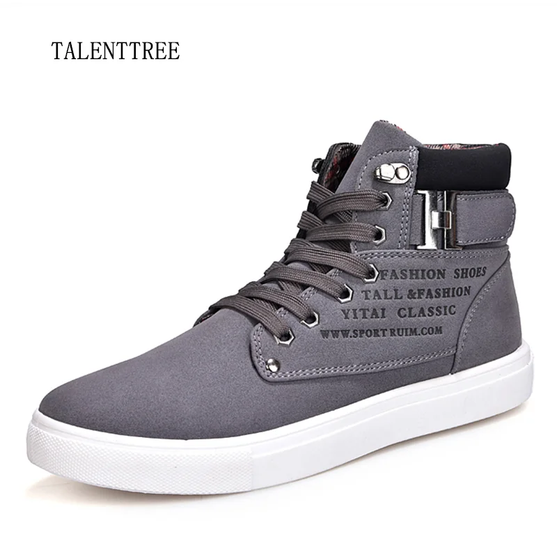 Baratos Talenttree hombres zapatos 2018 Top moda nueva invierno Front LACE up casual botas otoño zapatos de los hombres de cuña de piel calzado de cuero