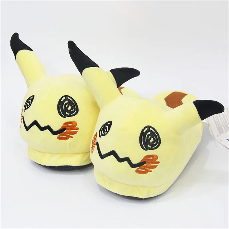 

Pocket Animals XY Mimikyu Q Eevee Plush Indoor Slippers For Adults Home Autumn Winter Slippers TFA1498