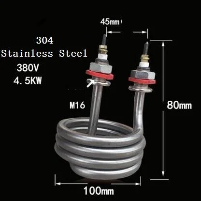220 V/380 V 4.5KW 304 дистиллятор из нержавеющей стали нагреватель элемент для электрический опреснитель, вина делая дистиллятор использования