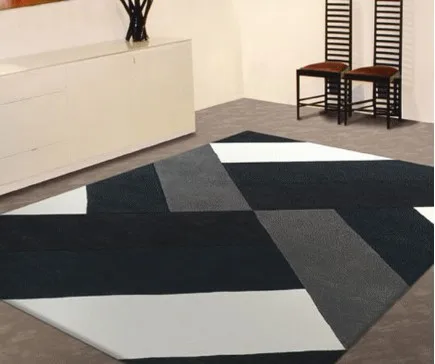 Fashion Black and White Bedroom Rug, The Sitting Room Carpet, Personality Customization Carpet,Acrylic Carpets
