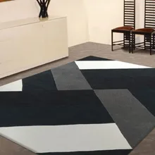 Fashion Black and White Bedroom Rug, The Sitting Room Carpet, Personality Customization Carpet,Acrylic Carpets