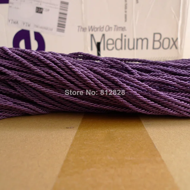 100 Meters 3mm Plum Purple Color Decorative Polyester Twisted Rope 100 Meters 3mm Plum Purple Color Decorative Polyester Twisted Rope 17 Colors Available