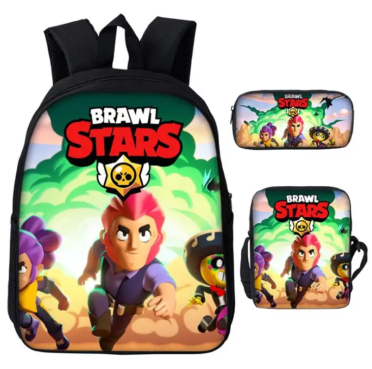 

Game Brawl Stars Backpacks for Boys Girls School Bags Kids 3D Anime Pattern Book Bag Mochila Kids School Bag Pack