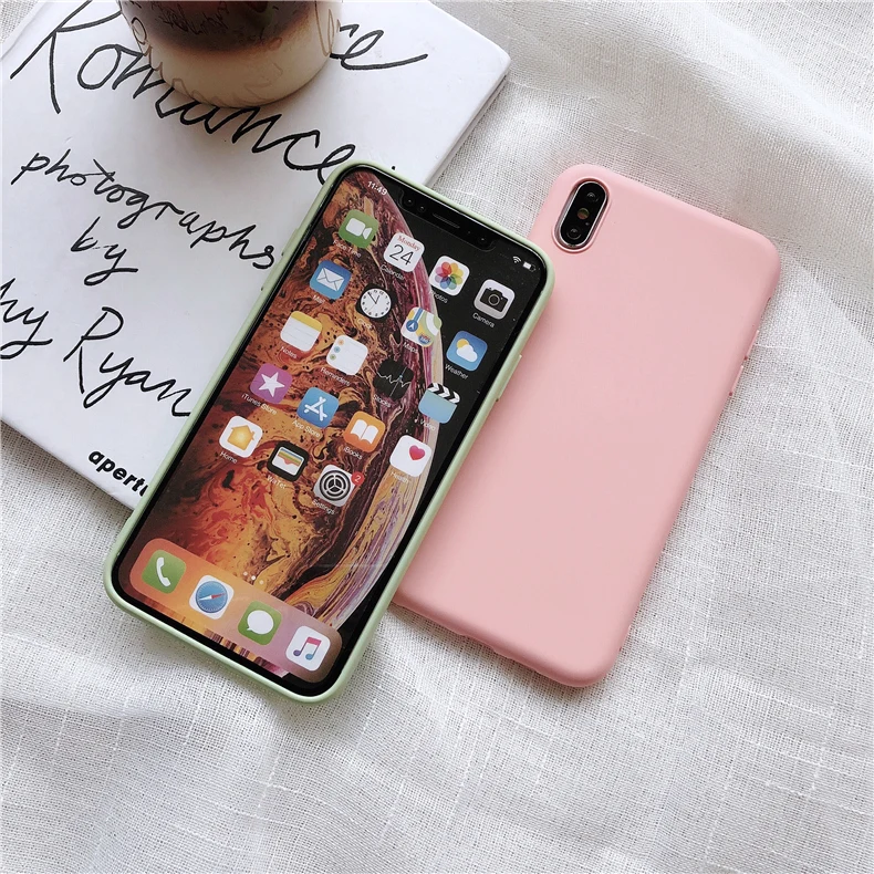 Милый мягкий силиконовый чехол для Apple X, iPhone Xs, Max, Xr, тонкий защитный чехол для телефона, чехол для iPhone 6, 6S Plus, 7 PLUS, 8