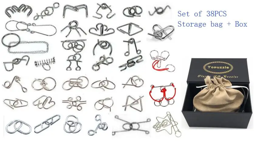 Classic Metal Puzzle Set Educational Magic Brain Teaser Wire Puzzles Game Toys Solution For Children Adults Toy Solutions Puzzle Educationalbrain Teaser Aliexpress