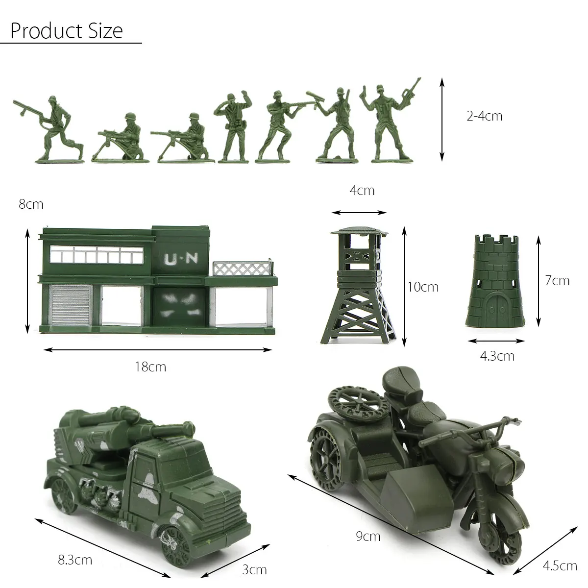 500 шт./компл. Военная игрушка набор Army Для мужчин 4 см Фигурки аксессуары Playset с узором в виде игрушек; подарок для мальчиков