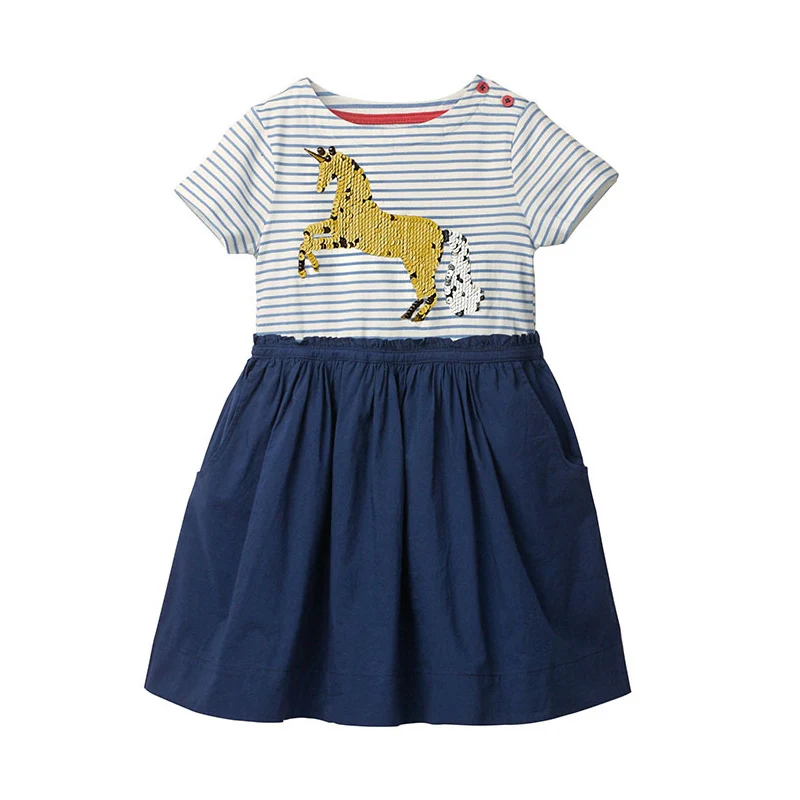 

summer children dress pony print Baby Girl Clothes Kids Dresses for Girls Costume cartoon pattern cotton princess dress Vestidos