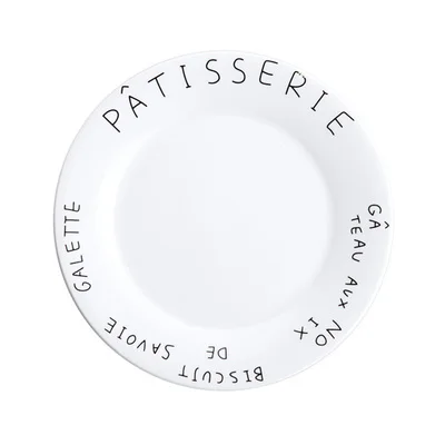 Западная фарфоровая обеденная тарелка с языком, хорошее утро, bonjour meici, тарелка для завтрака, 8 дюймов, 20 см, круглая керамическая тарелка - Цвет: 5