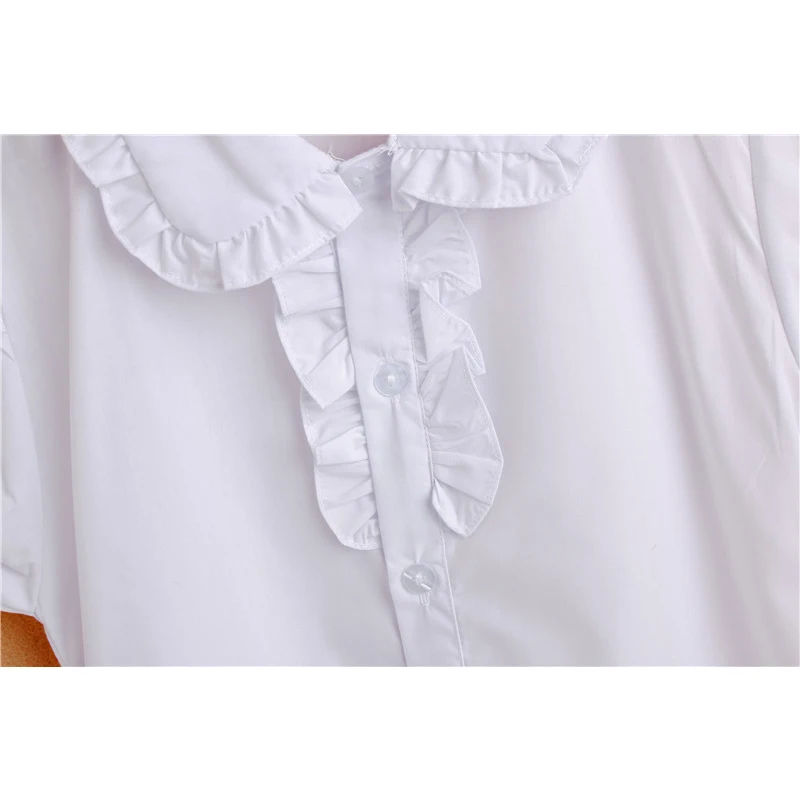 Белая блузка для девочек осенние детские блузки для девочек, школьная форма с длинными рукавами, хлопок, топы для маленьких девочек, детские рубашки От 5 до 15 лет