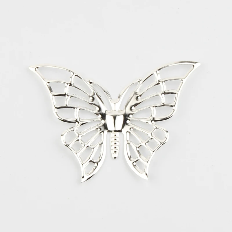 

Silver Butterfly 20Pcs Filigree Connectors 44x61mm Metal Connector For Jewelry Making DIY Accessories Pendant