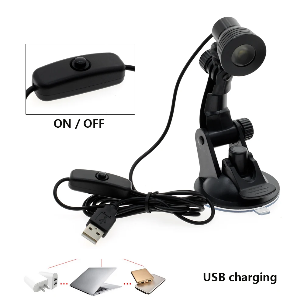  LED Book Light with Mini Sucker Flexible Adjustable Portable Desk Lamp Foldable USB Desktop Light f - 33049323627