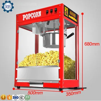 

RB Portable Popcorn Maker Automatic Mini Hot Air Pop Corn Machine Household DIY Popper Children Gift 1600W 220V