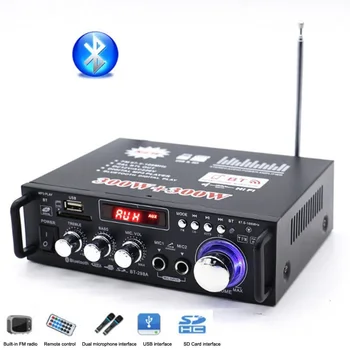 

2 Channel Hifi Stereo Audio Power Amplifier Digital MP3/ WMA Player AC220V Or DC12V USB SD DVD PC Tuner