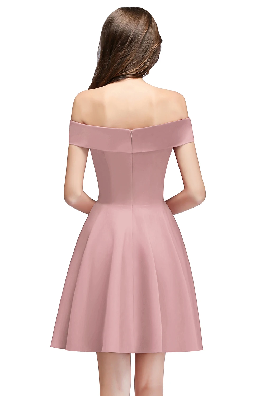 Элегантное розовое бордовое Короткое Платье Для подружки невесты с открытыми плечами без рукавов свадебное платье vestido madrinha