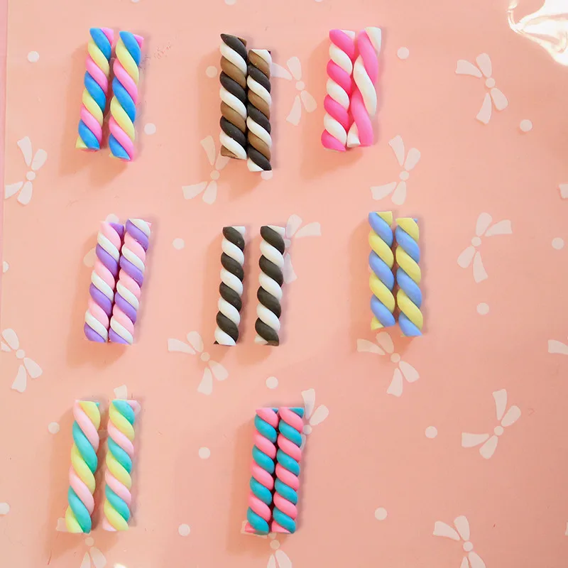 

30pcs Miniature Simulation Polymer Clay Marshmallow Candy For DIY Phone Decoration Kids Toy Embelishment Home Decoration