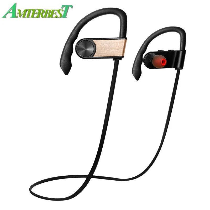 

AMTERBEST Wireless Headphones Bluetooth Sport Earphones IPX6 Sweatproof Headset for Running Training Noise Cancelling with Mic
