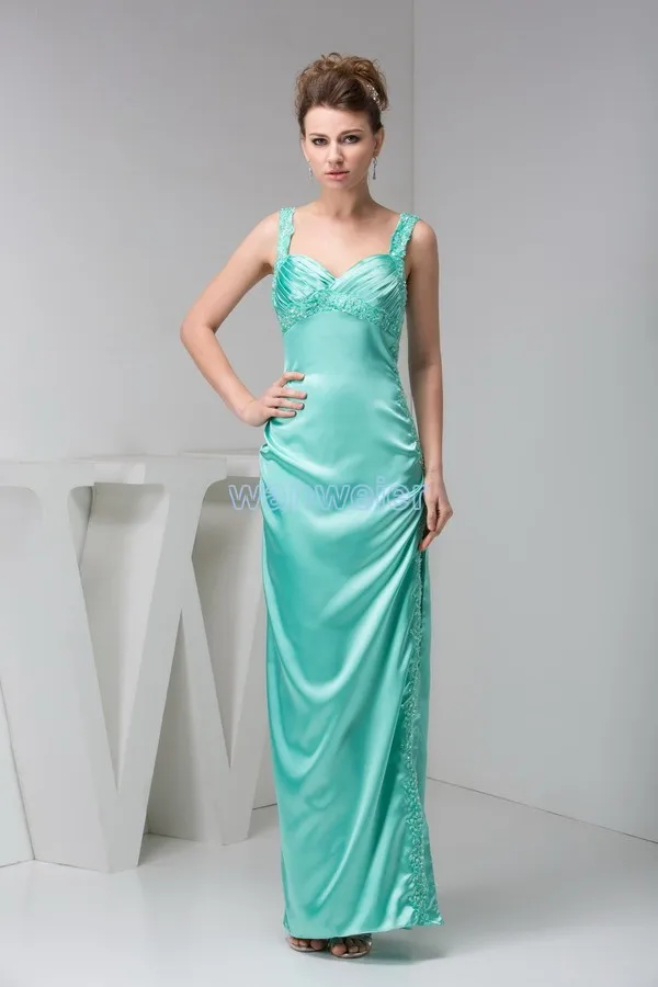 

free shipping 2014 new design high quality gown brides maid beading hot sale strap open leg Custom size/color sexy evening dress
