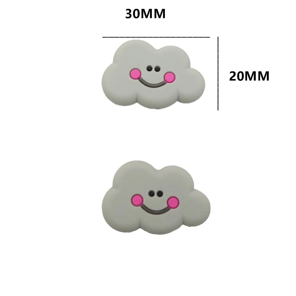 Chenkai 50 шт силиконовые мини-Облачные Прорезыватели для зубов детские грызуны прорезыватель из дфп бесплатно для изготовления детского соска для использования при прорезывании зубов пустышки цепи